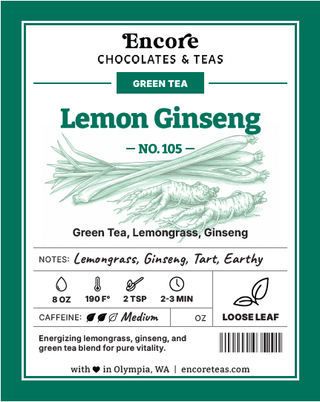 105 Lemon Ginseng Green ~ SOLD BY THE OZ