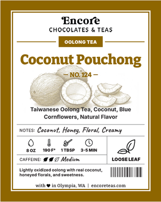 124 Coconut Pouchong  ~ SOLD BY THE OZ