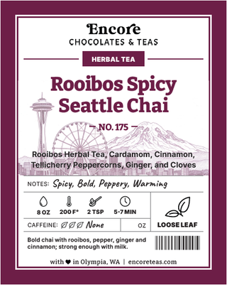 175 Rooibos Spicy Seattle Chai ~ SOLD BY THE OZ