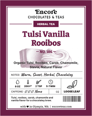 186 Tulsi Vanilla Rooibos ~ SOLD BY THE OZ