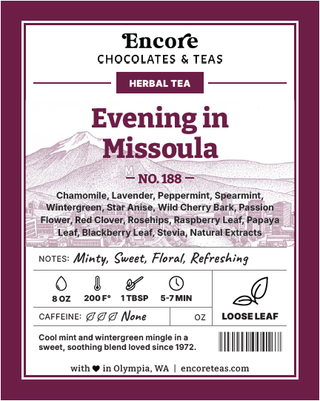 188 Evening In Missoula ~ SOLD BY THE OZ – Encore Chocolates & Teas 188 Evening In Missoula ~ SOLD BY THE OZ – Encore Chocolates & Teas