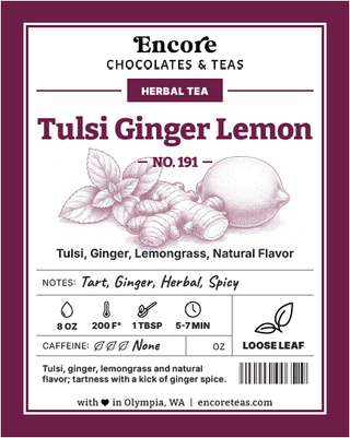 191 Tulsi Ginger Lemon Organic ~ SOLD BY THE OZ