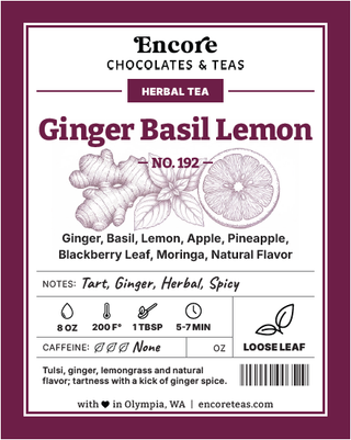 192 Ginger Basil Lemon ~ SOLD BY THE OZ