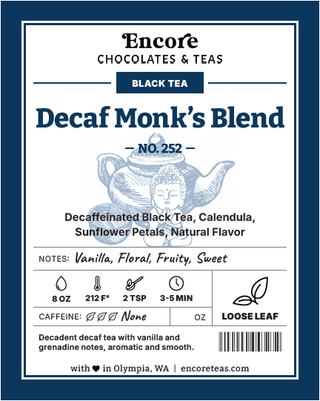 252 Decaf Monk's Blend ~ SOLD BY THE OZ