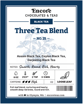 25 Three Tea Blend ~ SOLD BY THE OZ