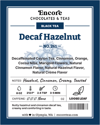 261 Decaf Hazelnut ~ SOLD BY THE OZ
