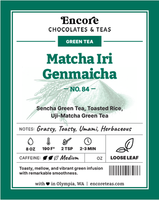 84 Matcha Iri Genmaicha ~ SOLD BY THE OZ