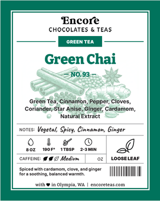 93 Green Chai ~ SOLD BY THE OZ
